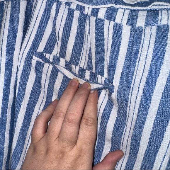 LANE BRYANT Linen Blend Striped Shorts, Size 28, NWOT - Picture 9 of 9